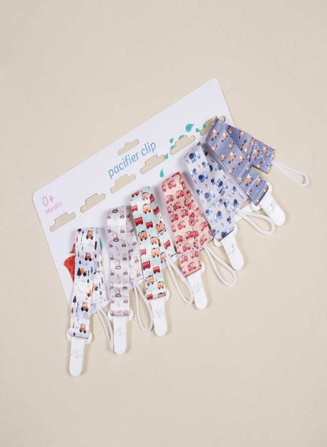 AmazingM Baby Pacifier Clip,Paci Leash Binky Clips for Baby Boys and Girls,Newborn Essentials,Pack of 6 Gift Set. (Construction Truck) - Image 3
